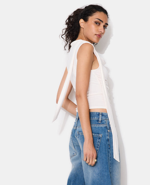 Top sans manches encolure bénitier avec écharpe - PIMKIE - 7