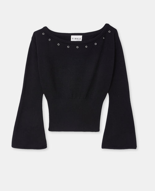 Pull avec œillets et manches flare - PIMKIE - 4