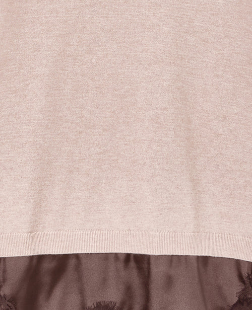 Pull 2 en 1 effet superposition avec satin et dentelle - PIMKIE - 2