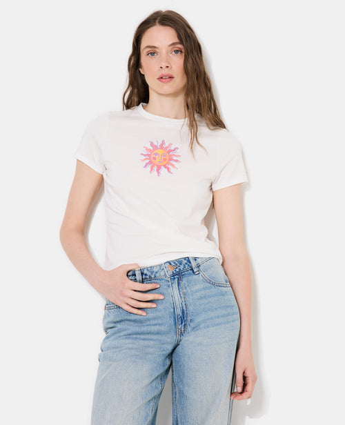 T-shirt ajusté avec print soleil - PIMKIE - 1