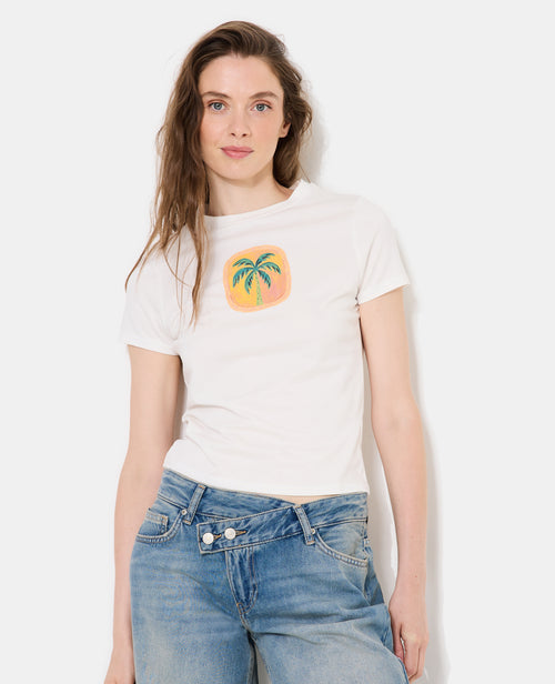 T-shirt ajusté avec print palmier - PIMKIE - 5