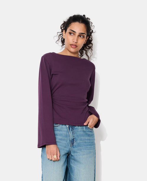 T-shirt manches longues avec taille cintrée et fronces - PIMKIE - 5