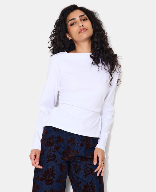 T-shirt manches longues avec taille cintrée et fronces - PIMKIE - 5