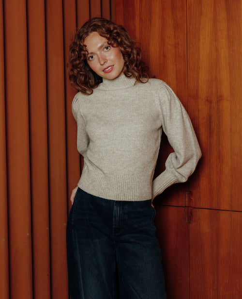 Pull col montant avec épaulettes - PIMKIE - 1