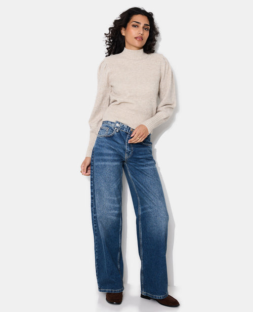 Pull col montant avec épaulettes - PIMKIE - 3