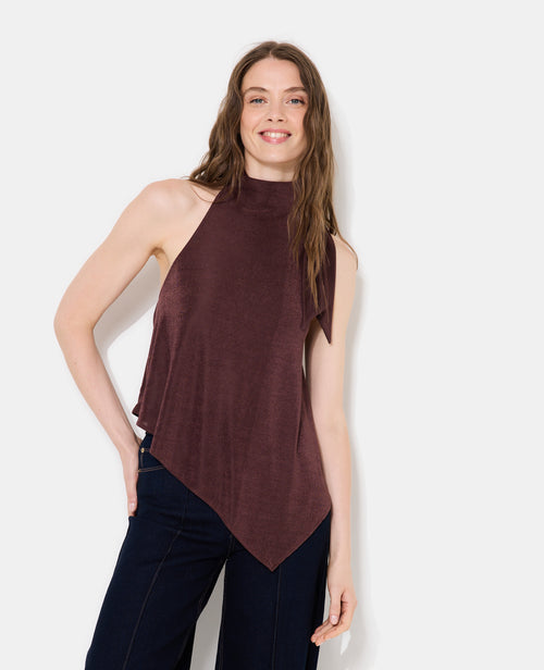 Top dos-nu asymétrique en maille fluide - PIMKIE - 1