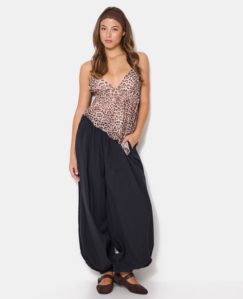Top asymétrique en résille motif léopard - PIMKIE - 3