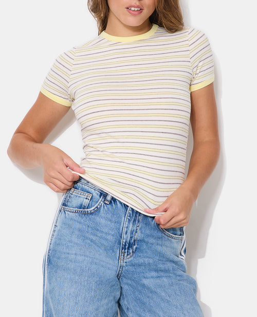 T-shirt ajusté rayé - PIMKIE - 1