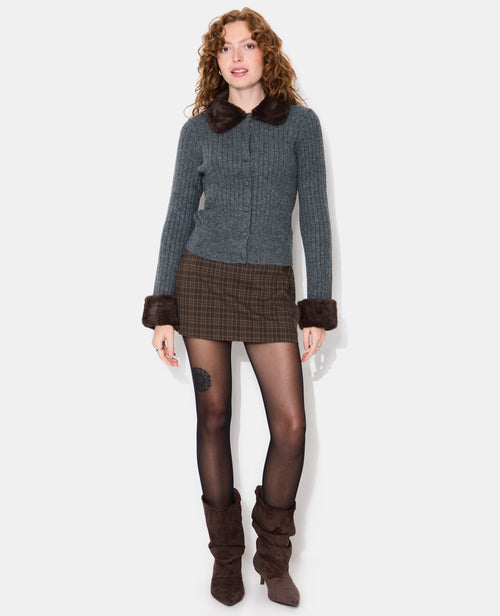 Gilet maille côtelée avec fourrure - PIMKIE - 3