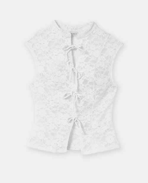 Top en dentelle col mao - PIMKIE - 4