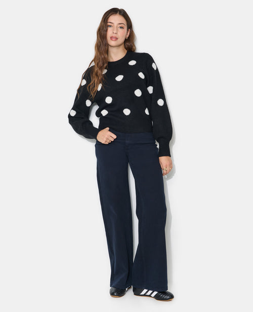Pull col rond motif pois - PIMKIE - 3