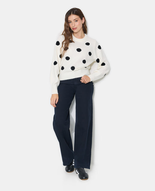 Pull col rond motif pois - PIMKIE - 3