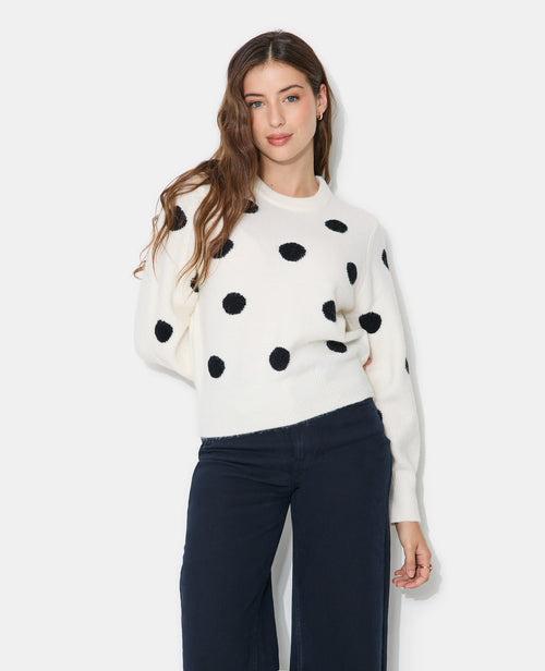 Pull col rond motif pois - PIMKIE - 5