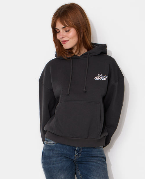 Sweat à capuche avec print poitrine et dos - PIMKIE - 1
