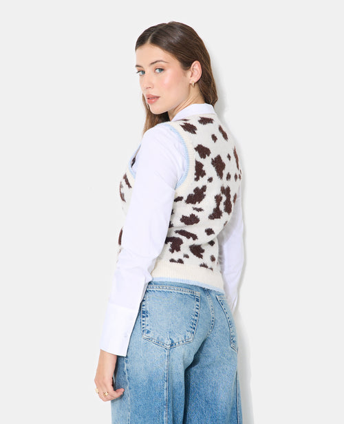 Pull sans manches motif vache - PIMKIE - 6