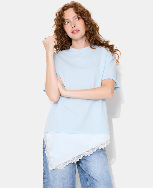 T-shirt oversize effet superposition bas nuisette - PIMKIE - 1