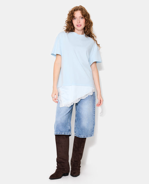 T-shirt oversize effet superposition bas nuisette - PIMKIE - 3