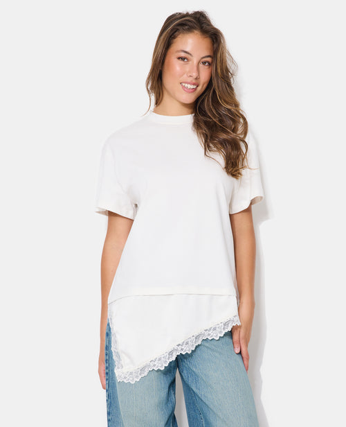 T-shirt oversize effet superposition bas nuisette - PIMKIE - 5