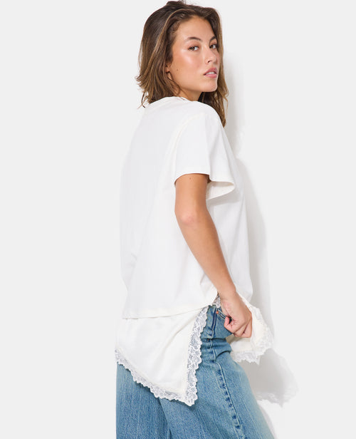 T-shirt oversize effet superposition bas nuisette - PIMKIE - 6