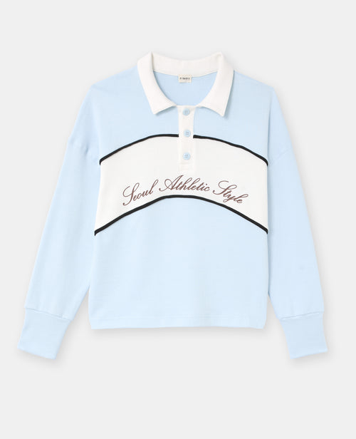 Sweat oversize bicolore col polo avec print - PIMKIE - 4