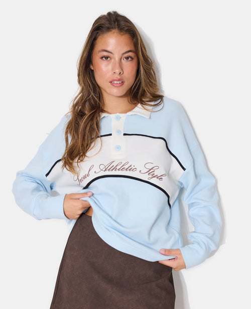 Sweat oversize bicolore col polo avec print - PIMKIE - 5