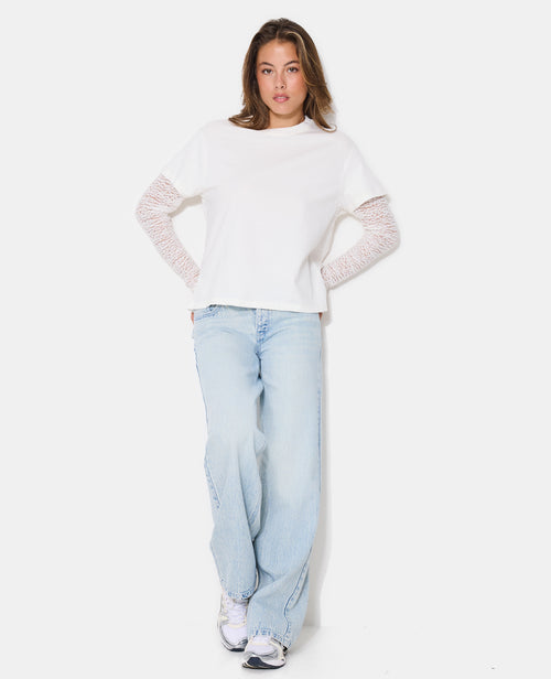 T-shirt effet superposition manches dentelle - PIMKIE - 3