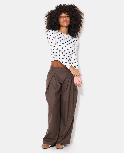 T-shirt ajusté manches longues motif pois - PIMKIE - 2