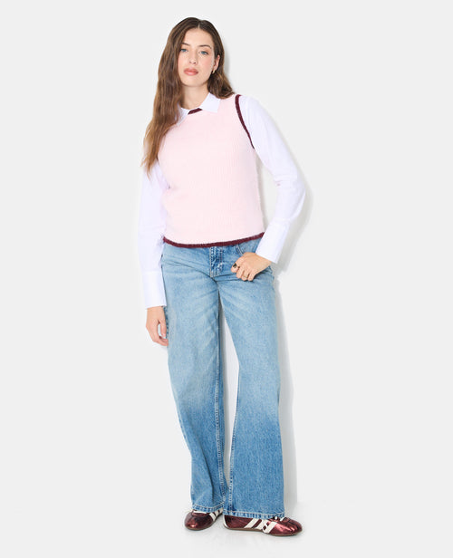 Pull sans manches avec bords contrastés - PIMKIE - 3