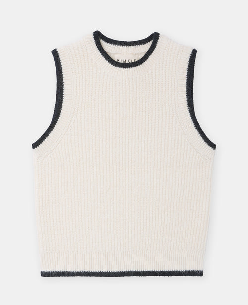 Pull sans manches avec bords contrastés - PIMKIE - 4