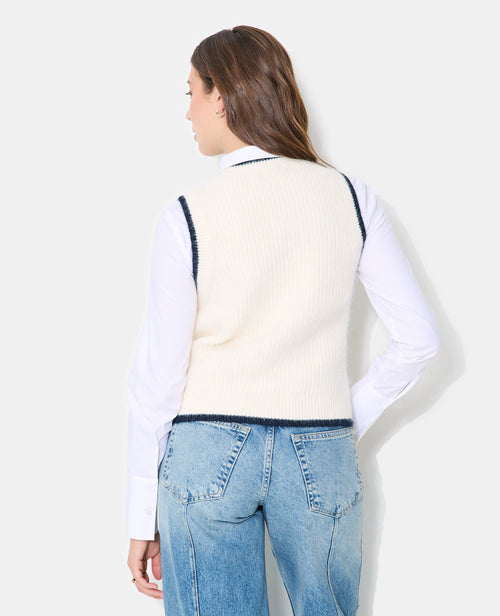 Pull sans manches avec bords contrastés - PIMKIE - 6