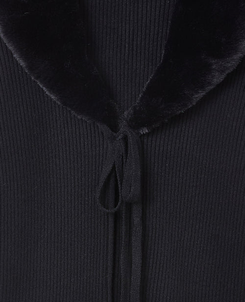 Gilet maille côtelée avec col fausse fourrure - PIMKIE - 8