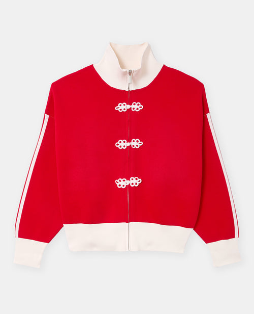 Gilet zippé en maille serrée esprit asiatique - PIMKIE - 4