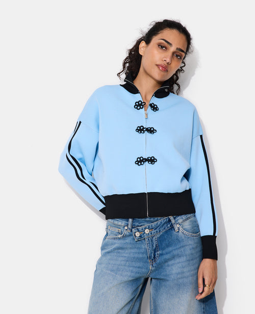 Gilet zippé en maille serrée esprit asiatique - PIMKIE - 1