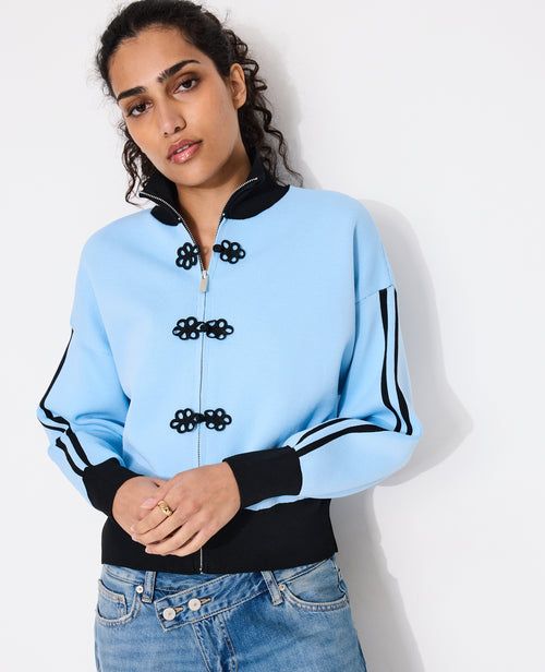 Gilet zippé en maille serrée esprit asiatique - PIMKIE - 2