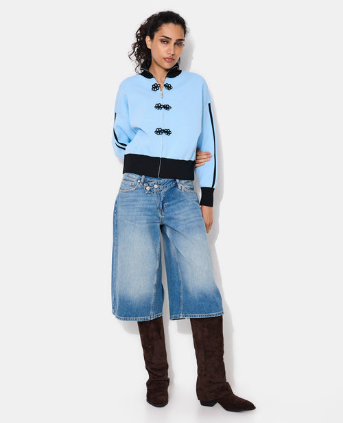 Gilet zippé en maille serrée esprit asiatique - PIMKIE - 3