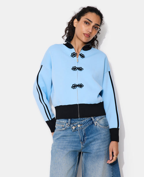Gilet zippé en maille serrée esprit asiatique - PIMKIE - 5