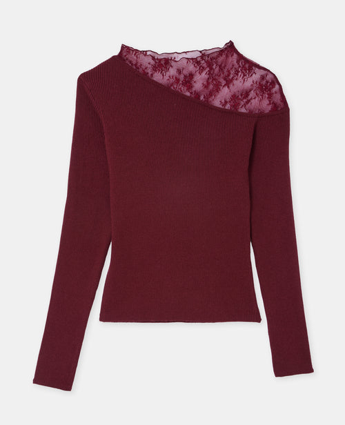 Pull asymétrique avec dentelle - PIMKIE - 4