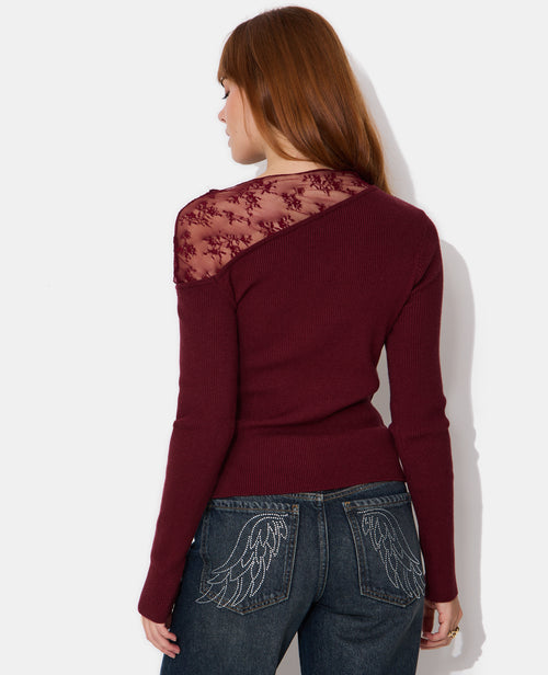 Pull asymétrique avec dentelle - PIMKIE - 6
