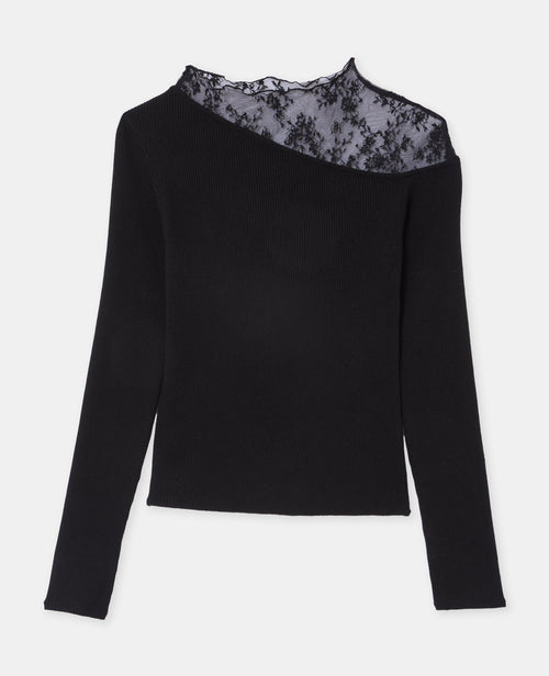 Pull asymétrique avec dentelle - PIMKIE - 4