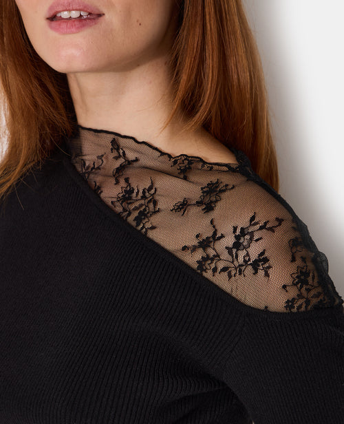 Pull asymétrique avec dentelle - PIMKIE - 6