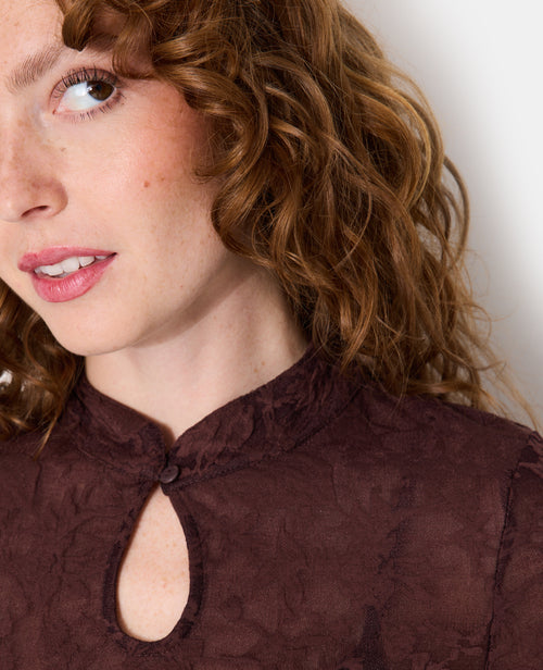 Top jacquard effet dentelle avec fleurs - PIMKIE - 2