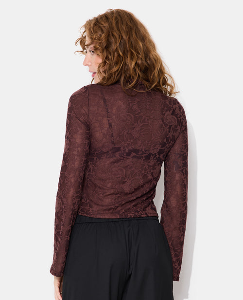 Top jacquard effet dentelle avec fleurs - PIMKIE - 6