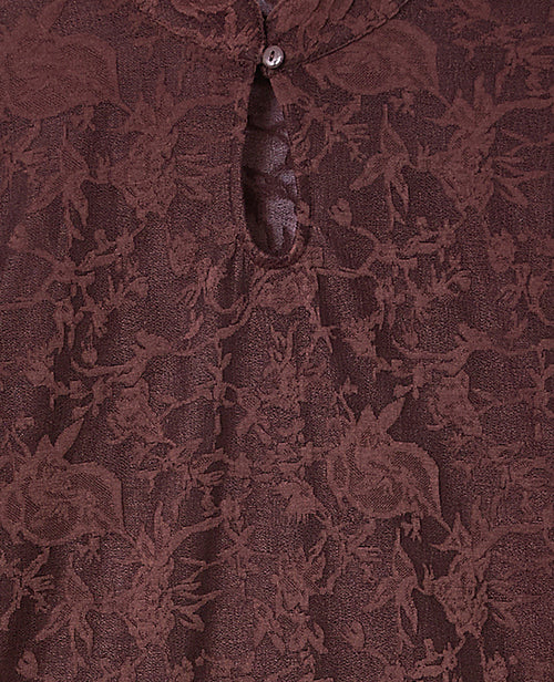 Top jacquard effet dentelle avec fleurs - PIMKIE - 2