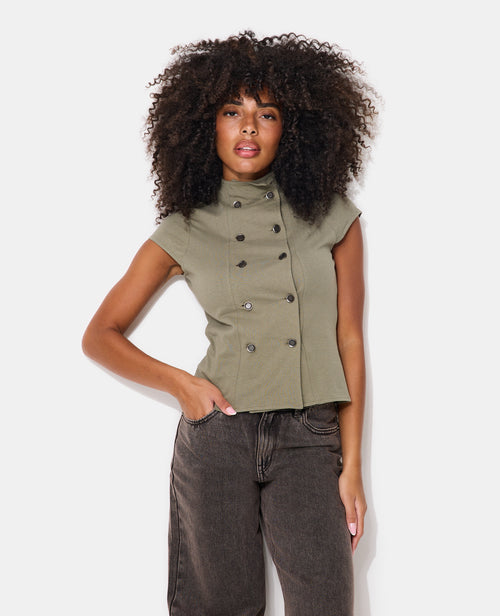 T-shirt double boutonnage esprit officier - PIMKIE - 1
