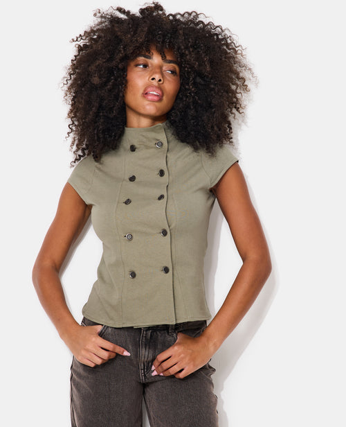 T-shirt double boutonnage esprit officier - PIMKIE - 5