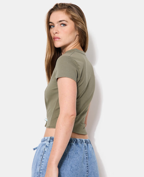 T-shirt court esprit asie avec col mao - PIMKIE - 6