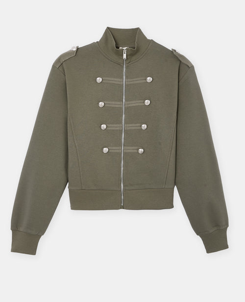 Sweat zippé esprit veste officier avec boutons - PIMKIE - 4
