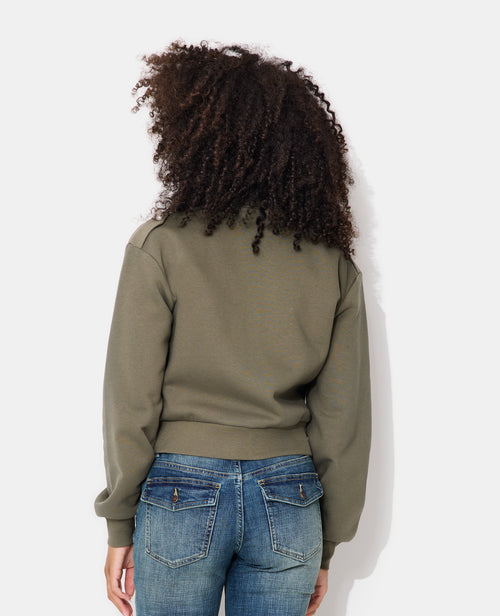 Sweat zippé esprit veste officier avec boutons - PIMKIE - 6