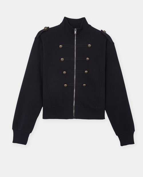 Sweat zippé esprit veste officier avec boutons - PIMKIE - 4