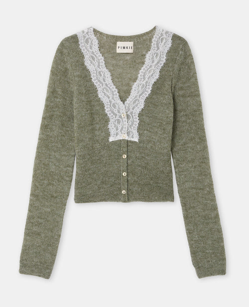 Gilet col V avec dentelle - PIMKIE - 4